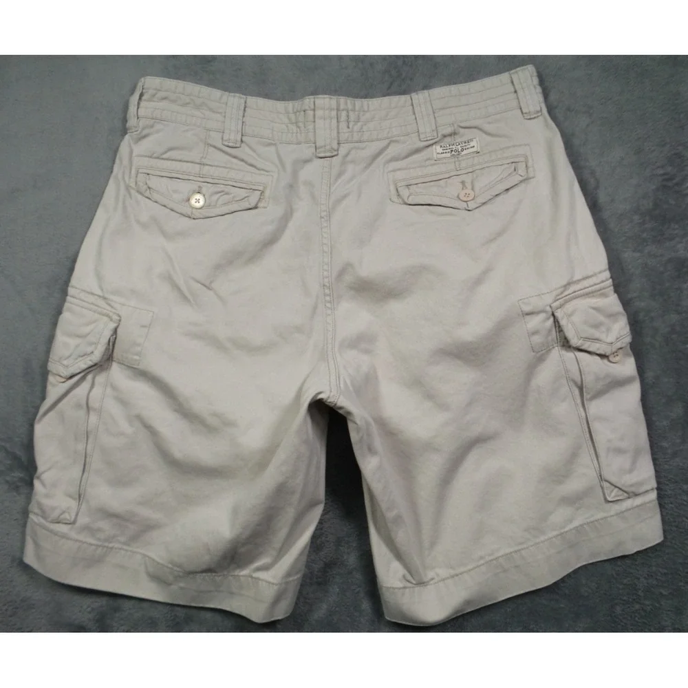 Polo Ralph Lauren Shorts Mens Size 38 Stone Gellar Classic Fit Cargo Pockets